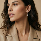Pearl Drop Hoops