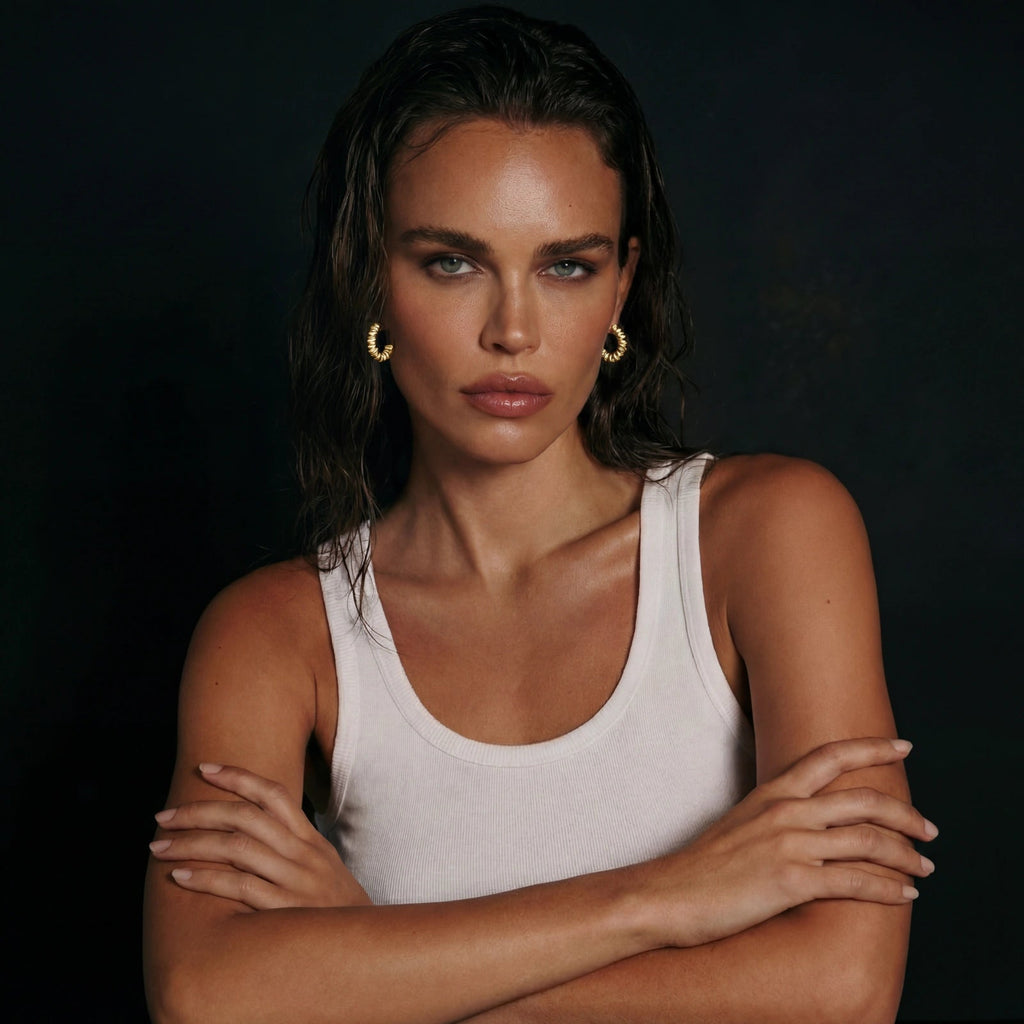 Twisted Gold Hoops